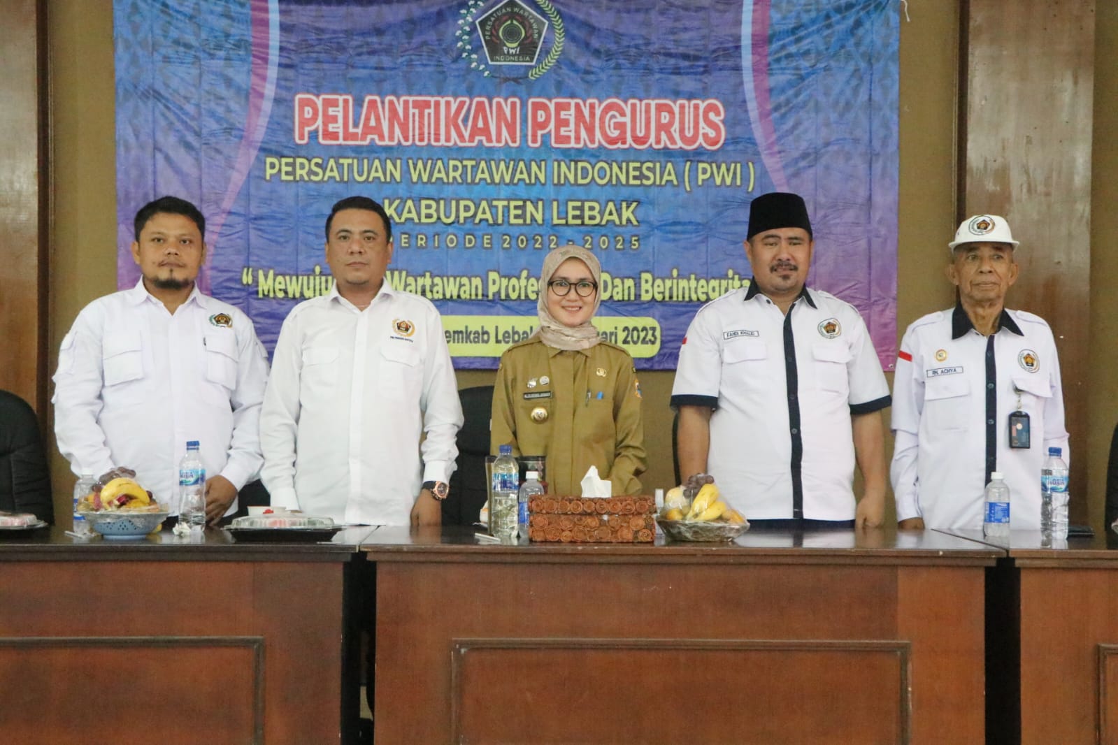 Hadiri Pelantikan Pengurus PWI, Bupati Lebak Minta Media Sajikan Berita Berimbang