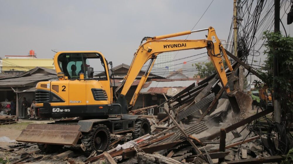 Bekas Pasar Pisang Babakan Kota Tangerang Dibongkar