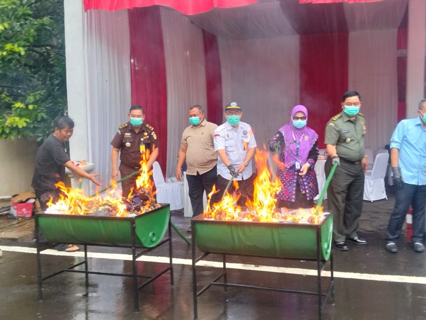 Narkotika hingga Tembakau Sintetis Dimusnahkan Kejari Kabupaten Tangerang